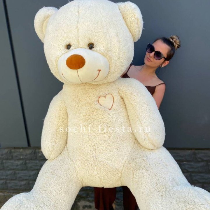 Белый плюшевый мишка большой в Сыктывкаре