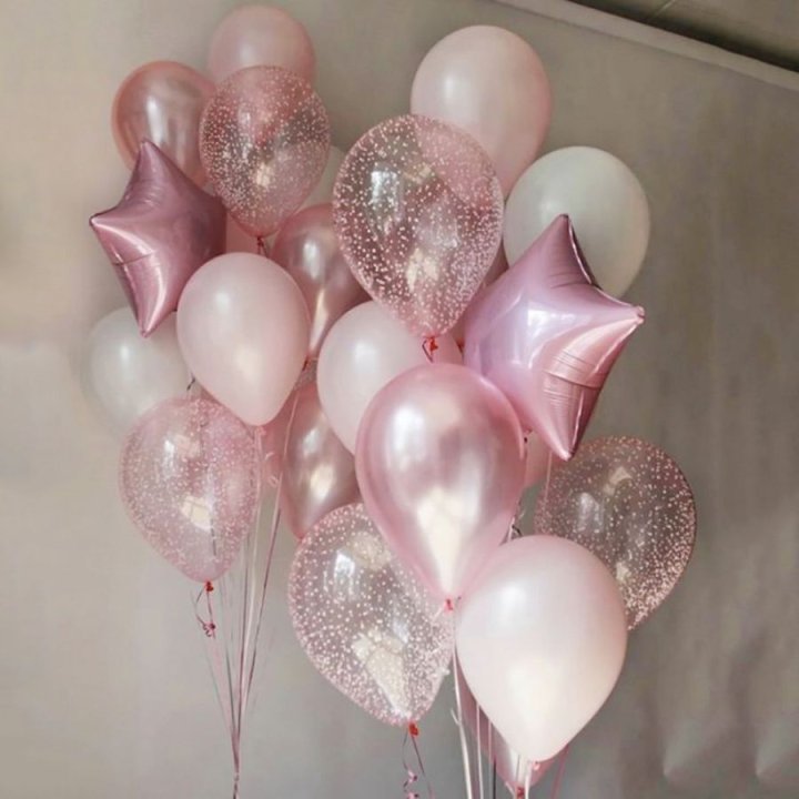 Фонтаны шаров "Розовый" в Сыктывкаре