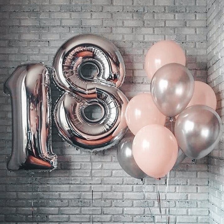 Фольгированный шар Серебряная Цифра в Сыктывкаре