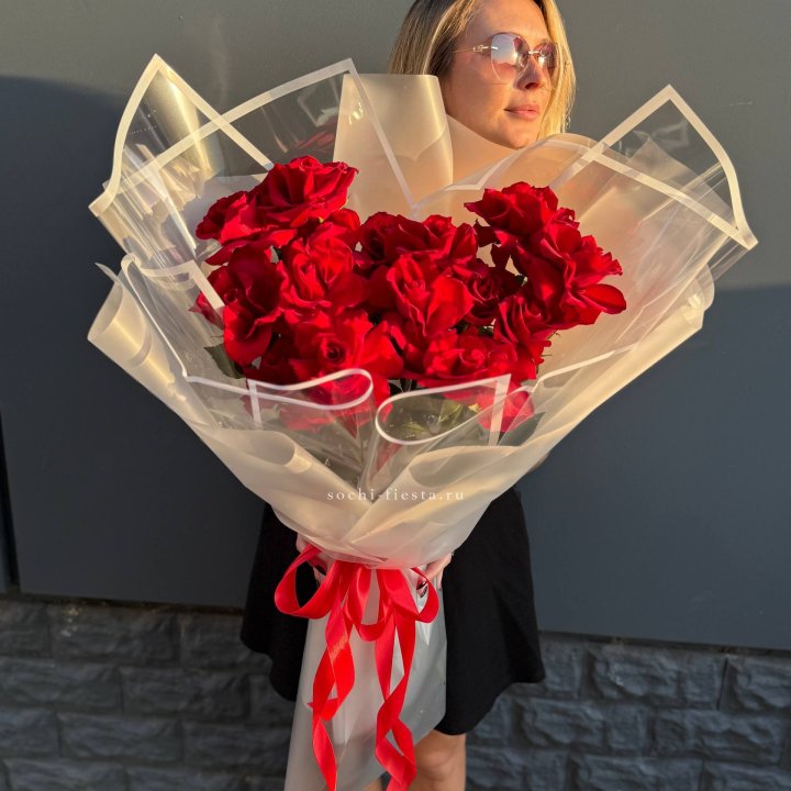 Букет  высоких роз 15 шт в Сыктывкаре