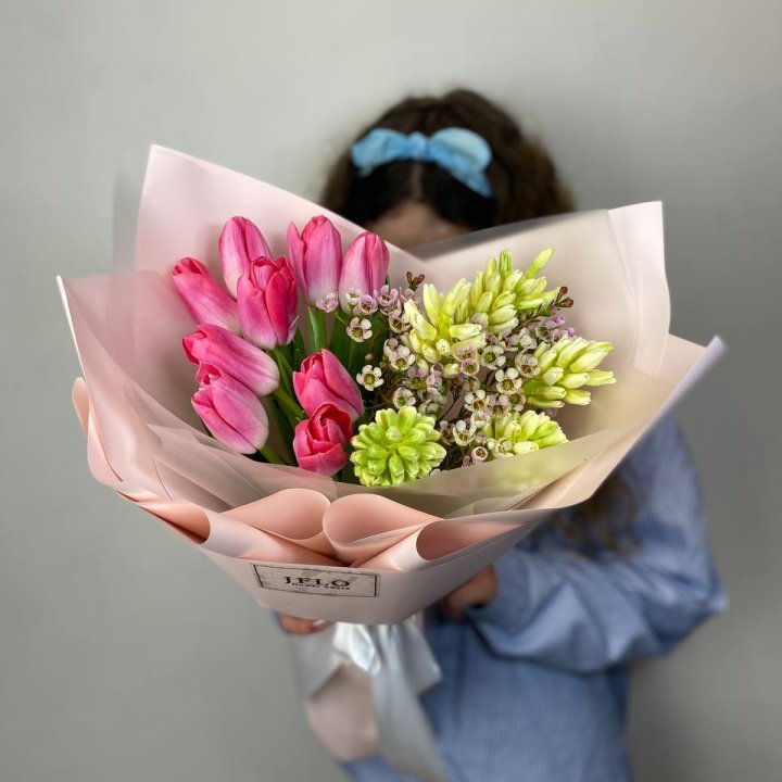  Дуо тюльпаны и гиацинты в Сыктывкаре