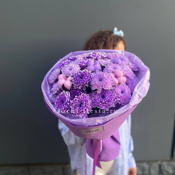 Хризантемы с хлопком в Сыктывкаре