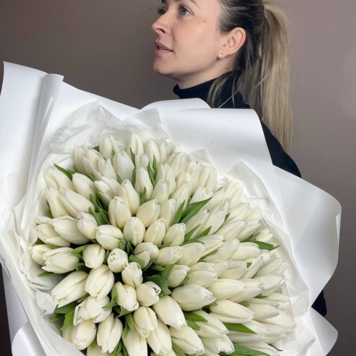 101 белый тюльпан №2 в Сыктывкаре