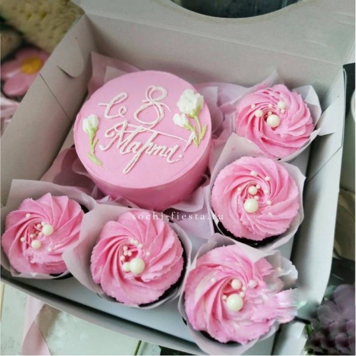 Капкейки и бенто-торт "8 марта!" в Сыктывкаре