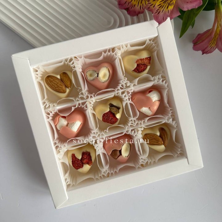 Набор конфет из бельгийского шоколада Сердца в Сыктывкаре