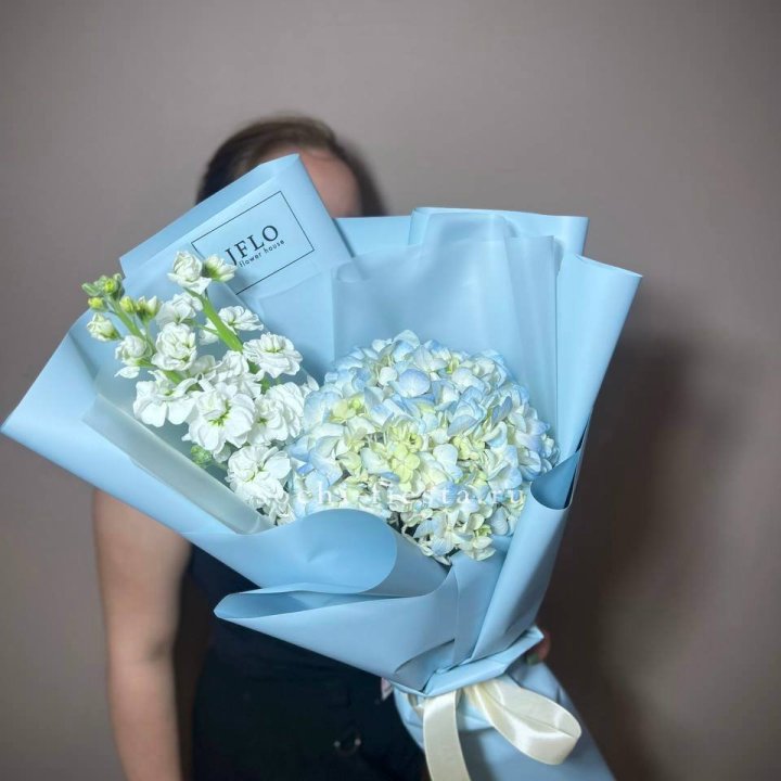 Гортензия голубая с маттиолой в Сыктывкаре