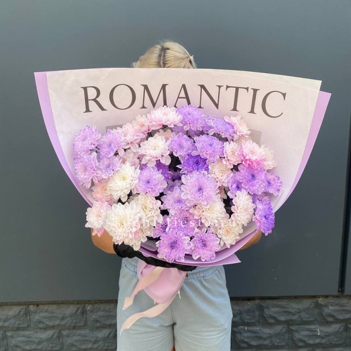 Букет сиреневых хризантем в Сыктывкаре