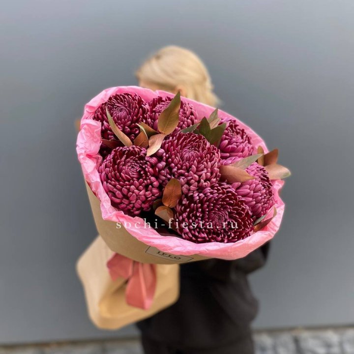 7 Хризантем Бигуди в золоте в Сыктывкаре