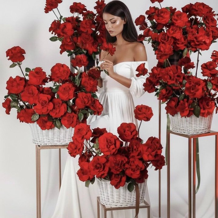 Сет из красных французских роз в Сыктывкаре