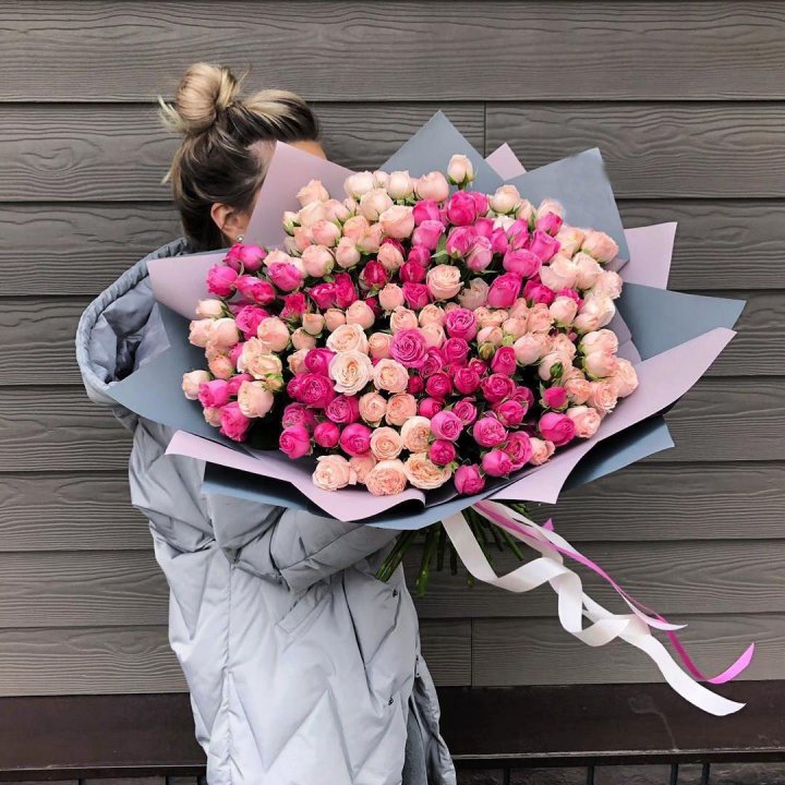55 роз микс кустовых в Сыктывкаре