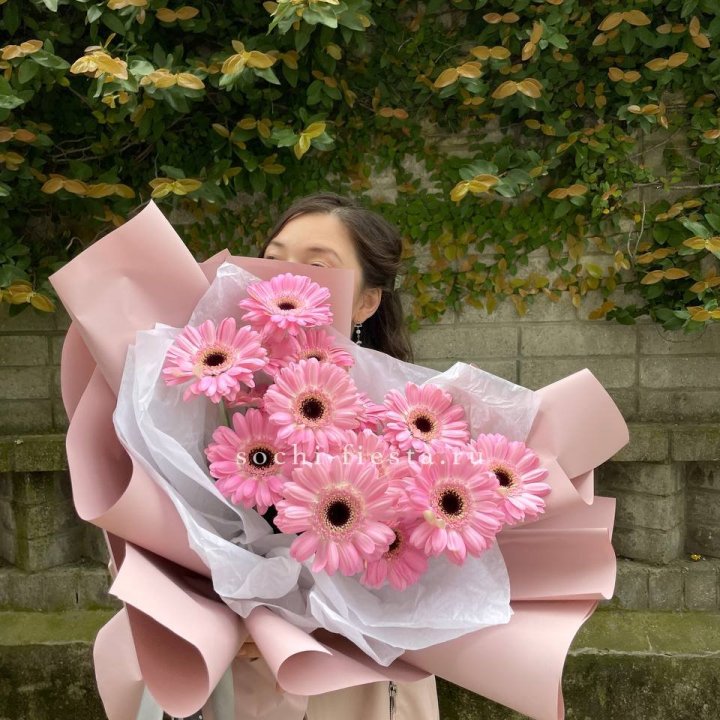 13 розовых гербер в Сыктывкаре