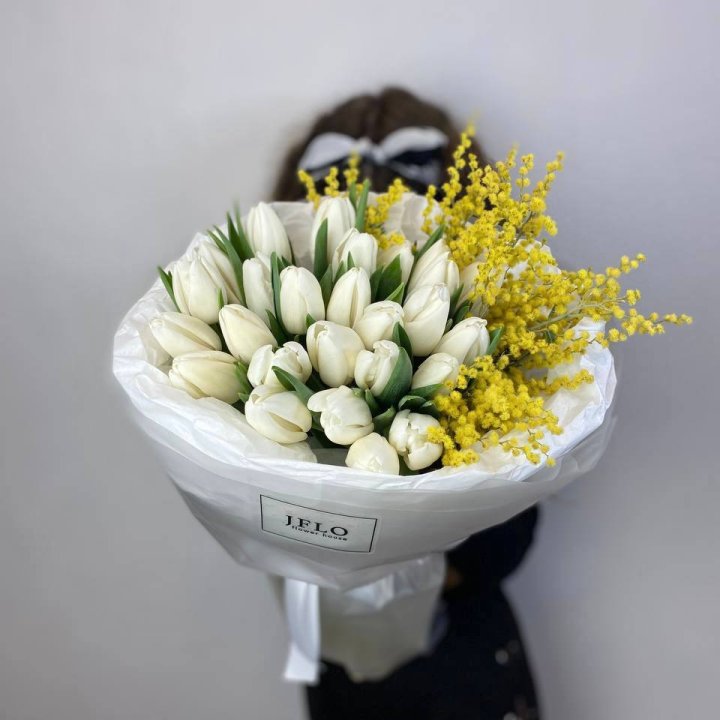 Дуо тюльпан и мимоза в Сыктывкаре