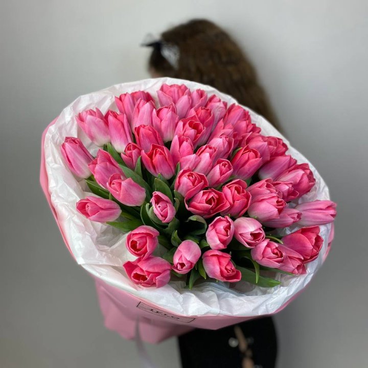 51 розовый тюльпан "Рози" в Сыктывкаре