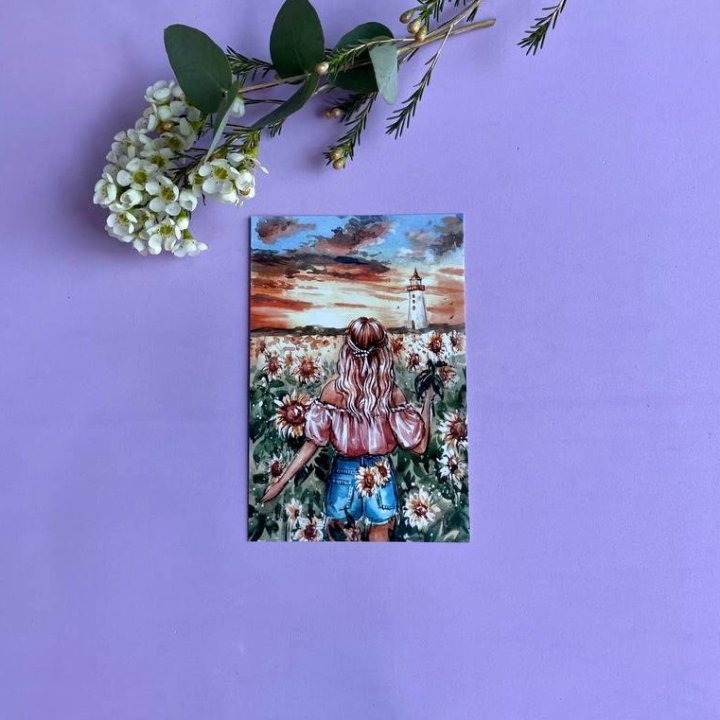 Открытка к букету "Подсолнух" в Сыктывкаре