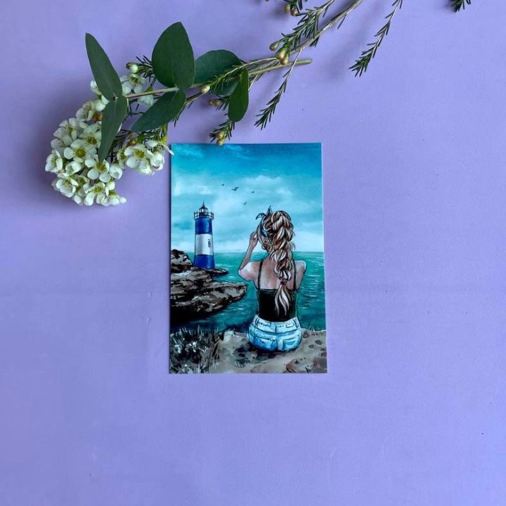 Открытка к букету "Океан" в Сыктывкаре