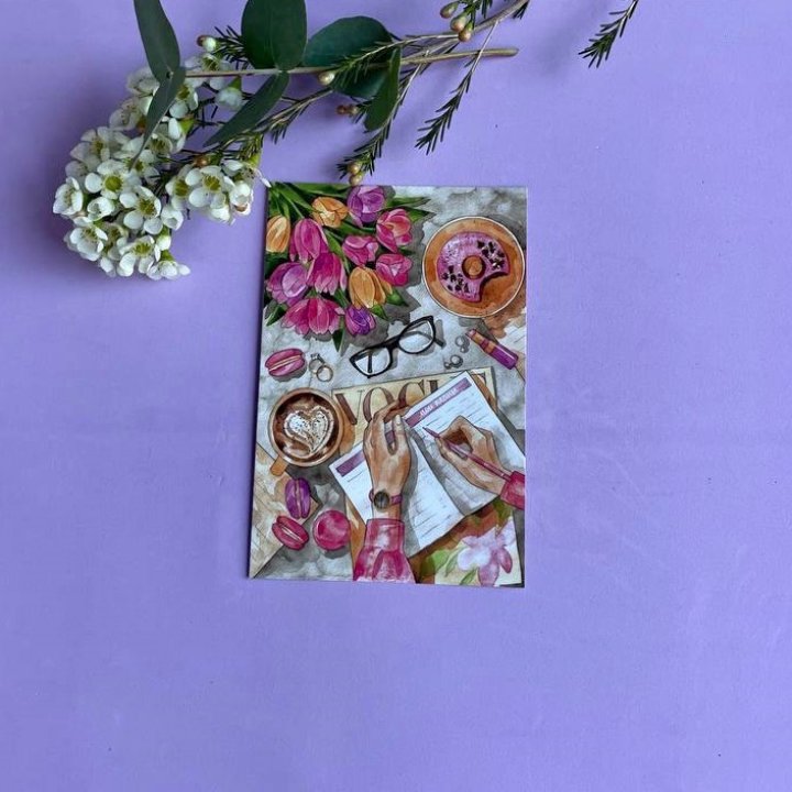 Открытка к букету "Леди на работе" в Сыктывкаре