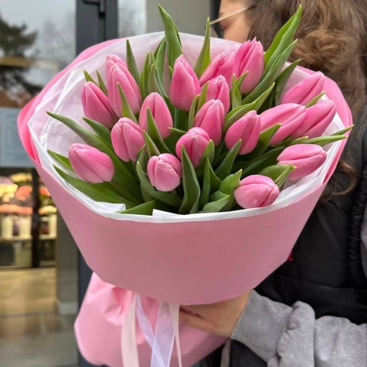  19 розовых тюльпанов в Сыктывкаре