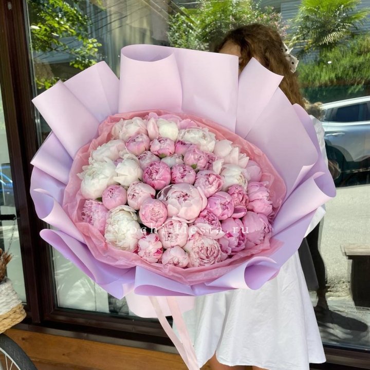 51 розовый пион в Сыктывкаре