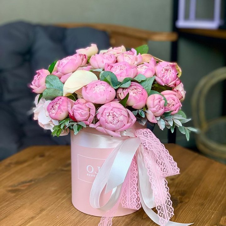 Композиция с пионами №1 в Сыктывкаре