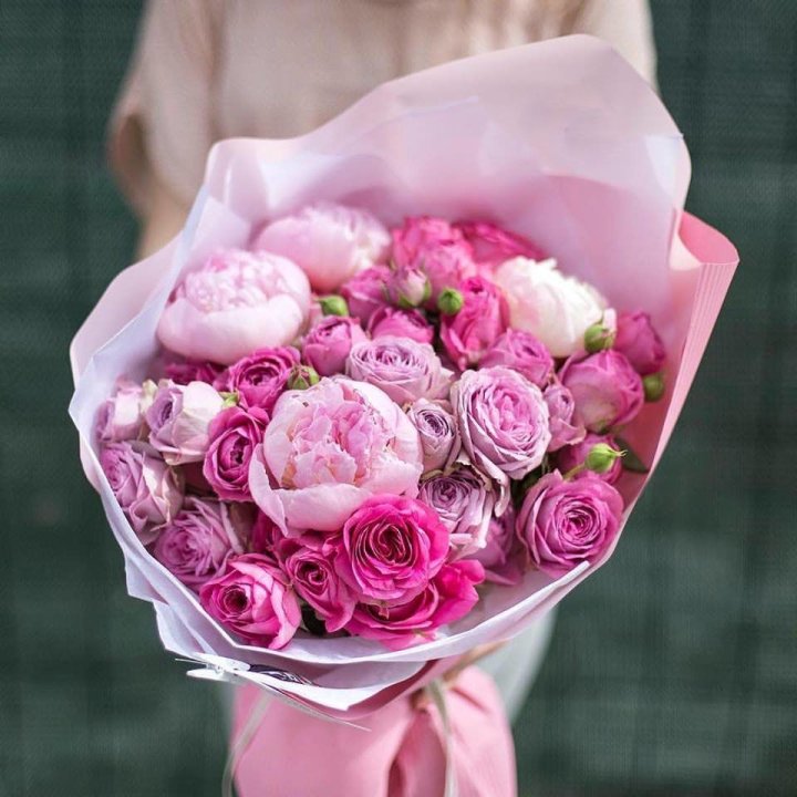 Букет с пионами "Леси" в Сыктывкаре