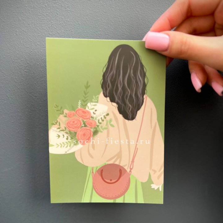 Открытка к букету "Потрясающая девушка" в Сыктывкаре