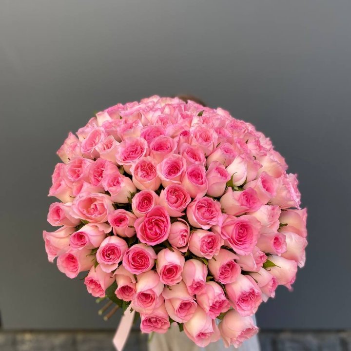 101 розовая роза в Сыктывкаре