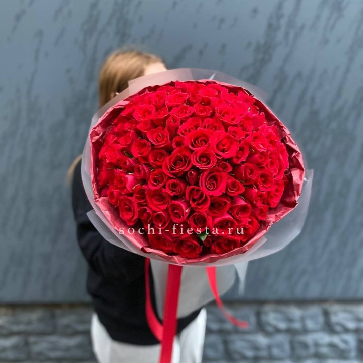 101  красная кенийская роза  в Сыктывкаре