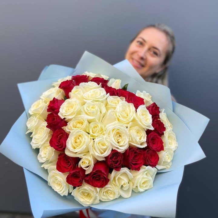 51 роза "Сердце" в Сыктывкаре