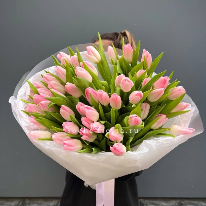 Букет тюльпанов нежно-розовых в Сыктывкаре